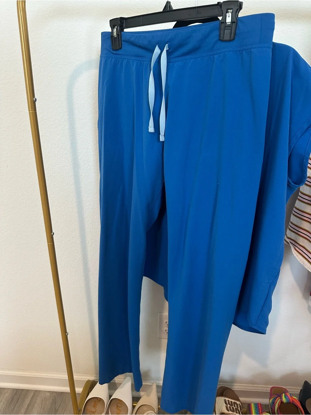 Figs Blue Scrub Top and Pants Set